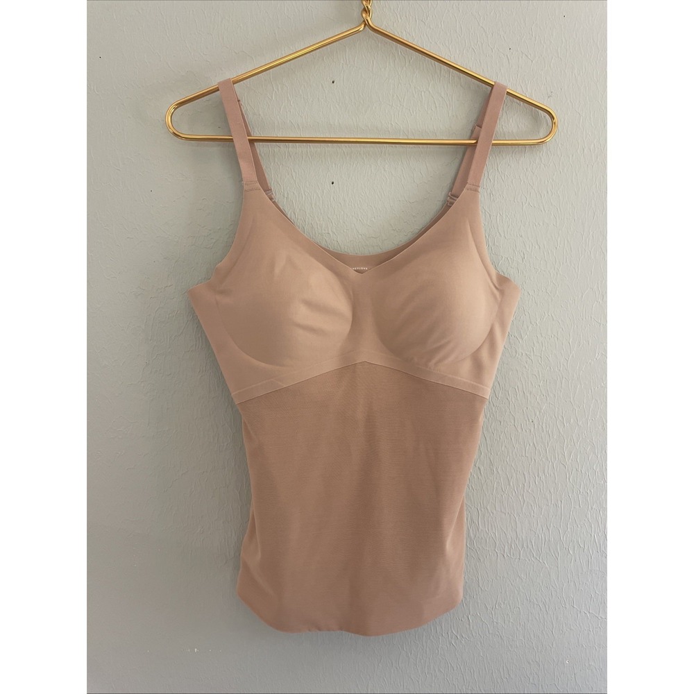 Honeylove Liftwear Cami Sand Beige Neutral Adjustable Shape wear Tank Wireless M